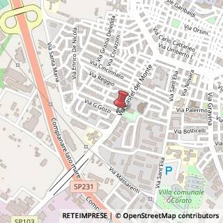 Mappa Via Castel del Monte, 176, 70033 Corato, Bari (Puglia)