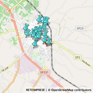 Mappa Via Modigliani, 70033 Corato BA, Italia (0.73737)