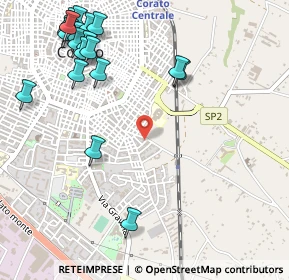 Mappa Via Negrelli, 70033 Corato BA, Italia (0.739)