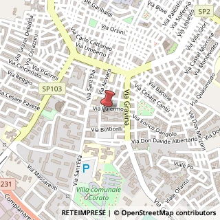 Mappa Via Palermo, 10, 70033 Corato, Bari (Puglia)