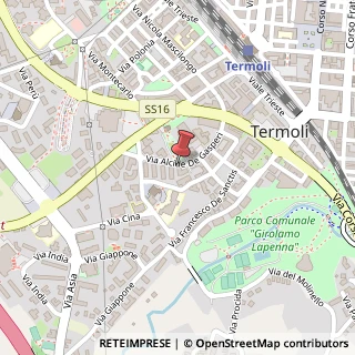 Mappa Via A. de Gasperi, 53, 86039 Termoli, Campobasso (Molise)