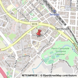 Mappa Via A. de Gasperi, 59, 86039 Termoli, Campobasso (Molise)