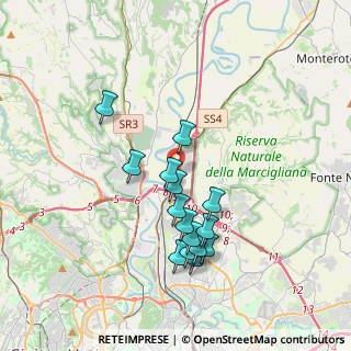 Mappa Via Salaria km 25.350, 00015 Monterotondo RM, Italia (3.53467)