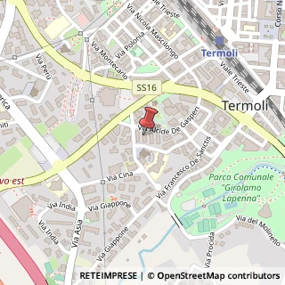 Mappa Via A. de Gasperi, 71, 86039 Termoli, Campobasso (Molise)