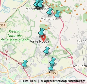 Mappa 00013 Fonte Nuova RM, Italia (5.4495)