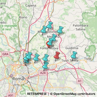Mappa Via Tivoli, 00013 Fonte Nuova RM, Italia (6.80462)