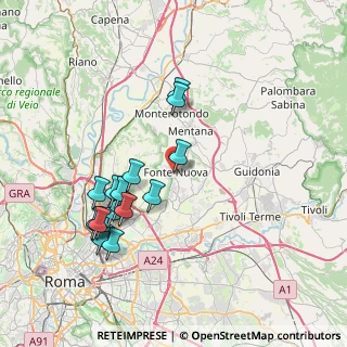 Mappa Via Tivoli, 00013 Fonte Nuova RM, Italia (8.02438)