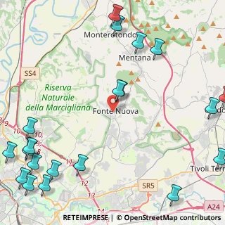 Mappa Via Tivoli, 00013 Fonte Nuova RM, Italia (7.177)