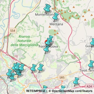 Mappa Via Tivoli, 00013 Fonte Nuova RM, Italia (6.829)