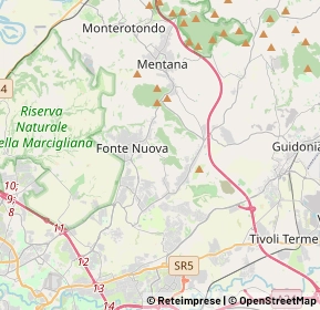 Mappa Via di santa lucia, 00013 Fonte Nuova RM, Italia (5.961)