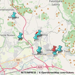 Mappa Via degli Spagnoli, 00012 Guidonia Montecelio RM, Italia (4.56455)