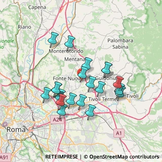 Mappa Via Val D'Aosta, 00013 Fonte Nuova RM, Italia (6.855)