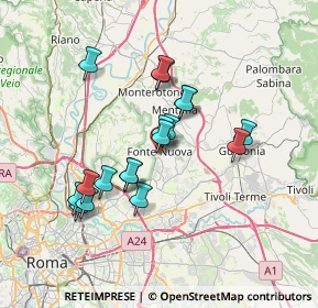 Mappa Via Monte Vettore, 00013 Fonte Nuova RM, Italia (6.49944)