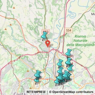 Mappa Via Baccano, 00188 Roma RM, Italia (6.3585)