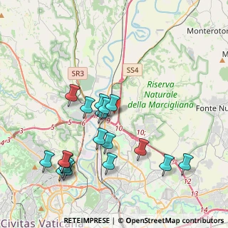 Mappa Via del Monte di Casa, 00138 Roma RM, Italia (4.45333)