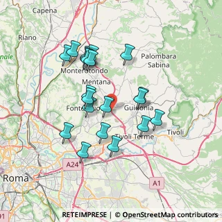 Mappa A1 Milano - Napoli, 00012 Guidonia Montecelio RM, Italia (6.967)