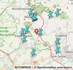 Mappa Via Monte Carnale, 00013 Santa Lucia RM, Italia (3.88571)