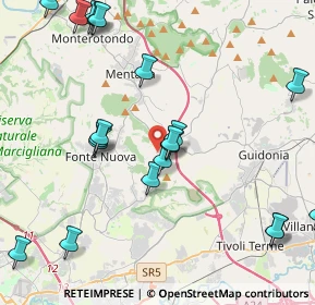 Mappa Via Monte Carnale, 00013 Fonte Nuova RM, Italia (5.2735)