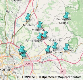 Mappa Via Monte Carnale, 00013 Santa Lucia RM, Italia (7.41636)