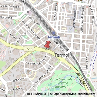 Mappa Via A. de Gasperi, 29, 86039 Termoli, Campobasso (Molise)