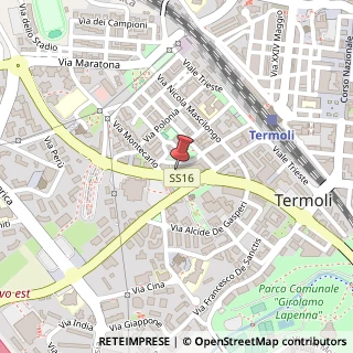 Mappa Via Martiri della Resistenza, 118, 86039 Termoli, Campobasso (Molise)