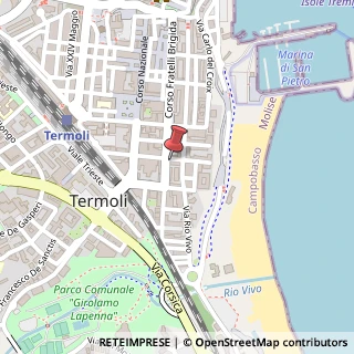 Mappa Via Gabriele Pepe, 33, 86039 Termoli, Campobasso (Molise)