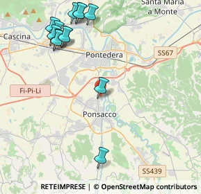Mappa Via Mandriola, 56038 Ponsacco PI, Italia (5.24)