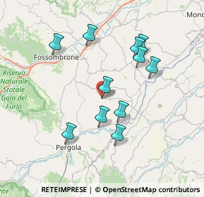 Mappa Via delle Mura, 61040 Fratte Rosa PU, Italia (6.98)