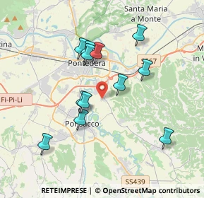 Mappa Via della Costituzione, 56038 Ponsacco PI, Italia (3.48)