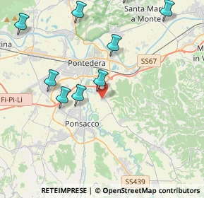 Mappa Via della Costituzione, 56038 Ponsacco PI, Italia (5.63364)