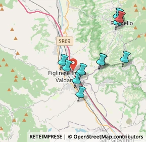Mappa Via di Rona, 50066 Reggello FI, Italia (3.93)