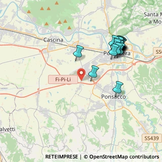 Mappa Via di Lavaiano, 56025 Pontedera PI, Italia (4.426)