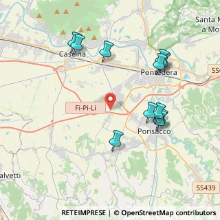 Mappa Via di Lavaiano, 56025 Pontedera PI, Italia (4.34364)