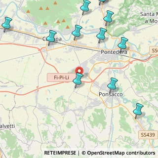 Mappa Via di Lavaiano, 56025 Pontedera PI, Italia (6.075)