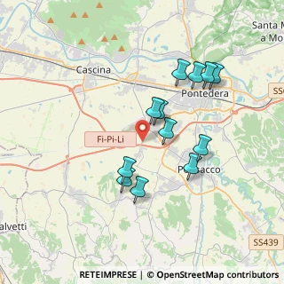 Mappa Via di Lavaiano, 56025 Pontedera PI, Italia (3.35333)