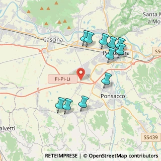 Mappa Via di Lavaiano, 56025 Pontedera PI, Italia (3.98818)