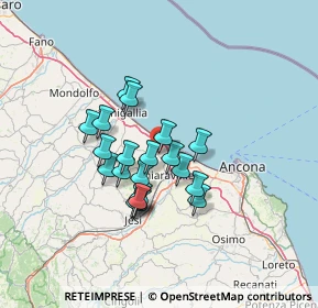 Mappa Viale Marche, 60018 Montemarciano AN, Italia (10.549)