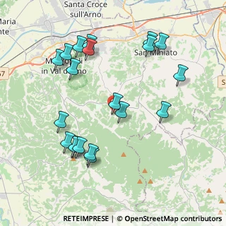 Mappa Via Bucciano, 56028 San Miniato PI, Italia (4.4745)
