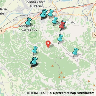 Mappa Via Bucciano, 56028 San Miniato PI, Italia (4.647)