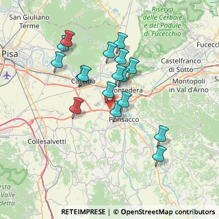 Mappa Firenze Pisa Livorno, 56025 Pontedera PI, Italia (6.77471)