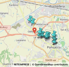 Mappa Firenze Pisa Livorno, 56038 Ponsacco PI, Italia (1.57733)