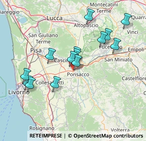 Mappa Firenze Pisa Livorno, 56038 Ponsacco PI, Italia (14.44714)