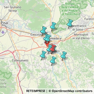 Mappa Via Provinciale Pisana Km 2+400, 56038 Ponsacco PI, Italia (4.83417)