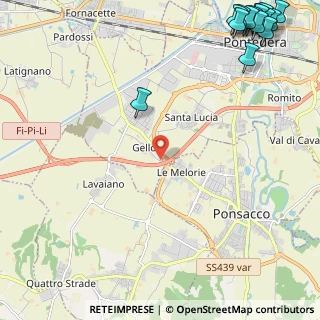 Mappa Via Provinciale Pisana Km 2+400, 56038 Ponsacco PI, Italia (3.96467)