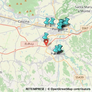 Mappa Via Provinciale Pisana Km 2+400, 56038 Ponsacco PI, Italia (3.57706)