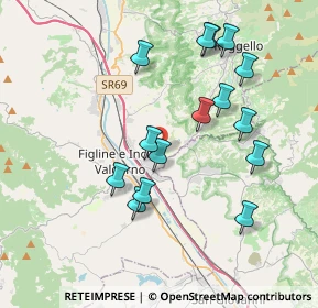 Mappa Località Viesca ai Tani, 50066 Reggello FI, Italia (3.85467)