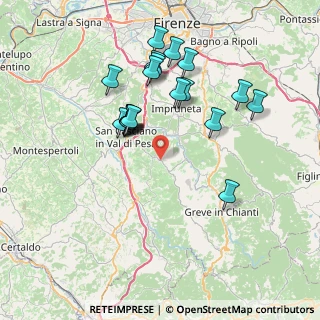 Mappa Piazza Vittorio Veneto, 50026 San Casciano in Val di pesa FI, Italia (7.299)