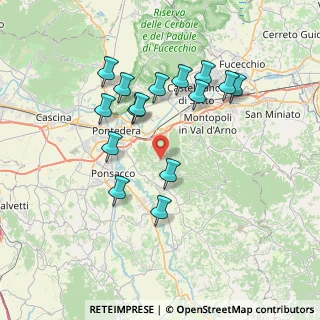 Mappa Via IV Novembre, 56025 Pontedera PI, Italia (7.156)