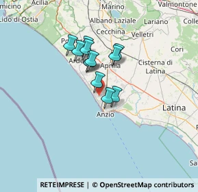 Mappa Piazza del Consorzio, 00042 Anzio RM, Italia (9.80667)