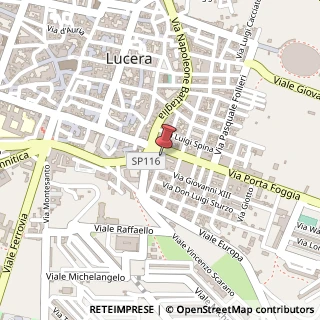 Mappa Via Gustavo Vecchione, 3, 71036 Lucera, Foggia (Puglia)